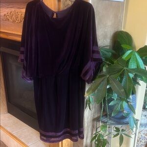 Elegant Purple Velvet Dress
